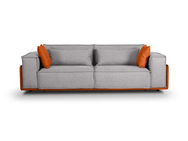 Диван Asti светло-серый, оранжевый — изображение 2