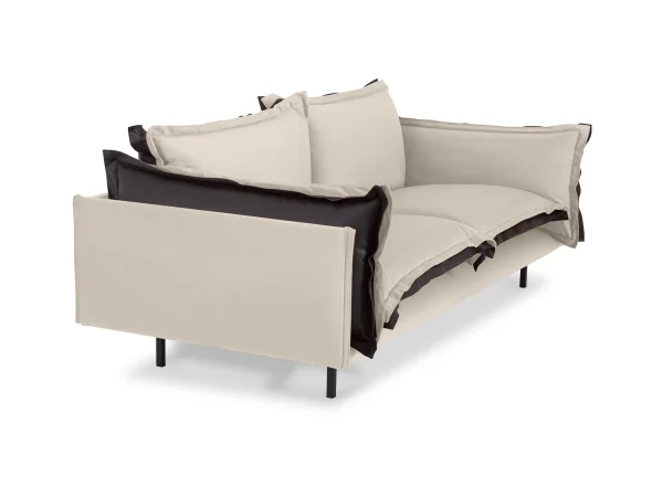 Диван Barcelona 2-местный бежевый, черный — изображение 2