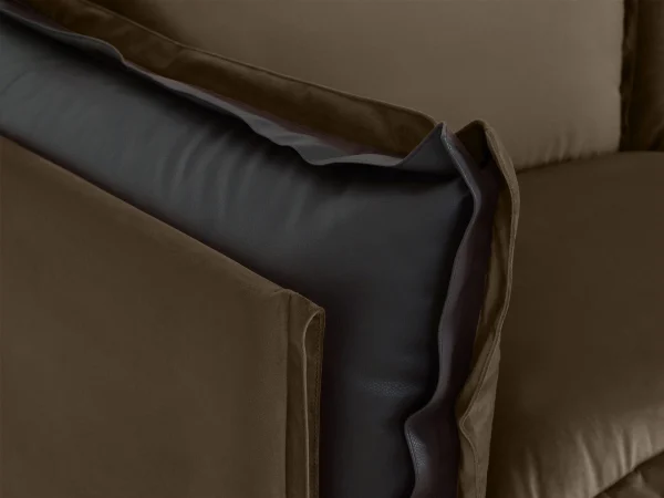 Диван Barcelona 2-местный черный, коричневый — изображение 3