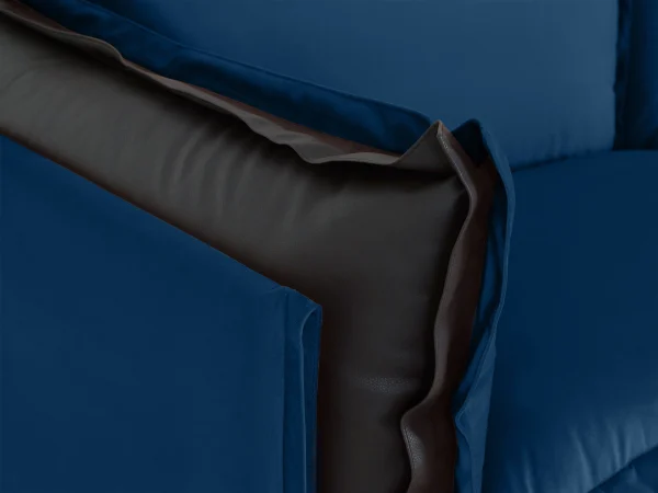 Диван Barcelona 2-местный синий, черный — изображение 3