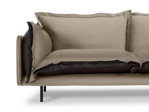 Диван Barcelona 2-местный бежевый, черный — изображение 4