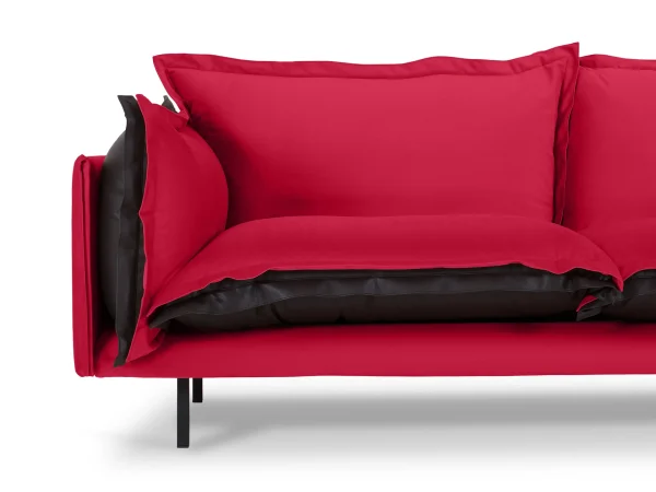 Диван Barcelona 2-местный черный, розовый — изображение 4