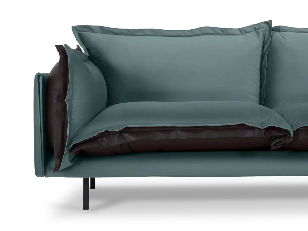 Диван Barcelona 2-местный черный, бирюзовый — изображение 4