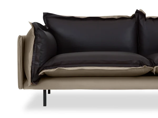 Диван Barcelona 2-местный бежевый, черный — изображение 5