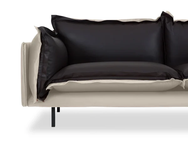 Диван Barcelona 2-местный бежевый, черный — изображение 5