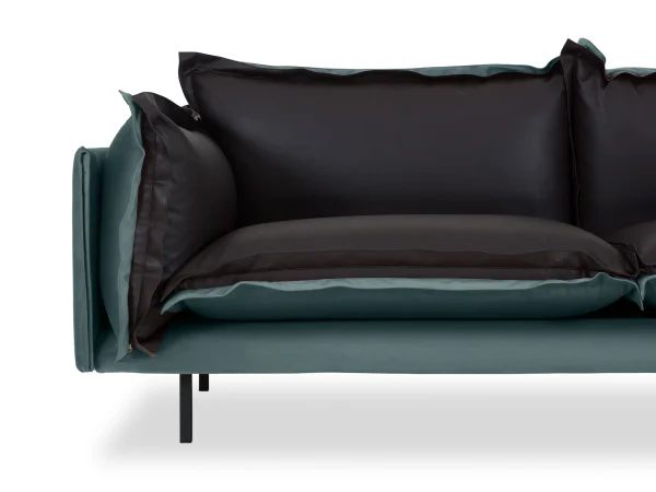 Диван Barcelona 2-местный черный, бирюзовый — изображение 5