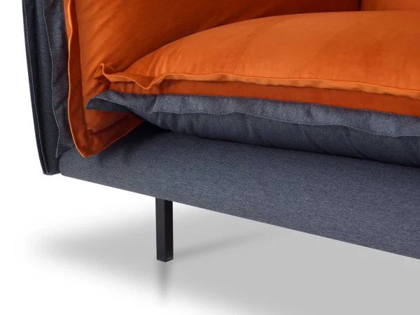 Диван Barcelona серый, оранжевый — изображение 4