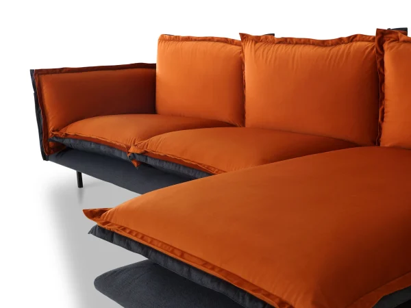 Диван Barcelona серый, оранжевый — изображение 5