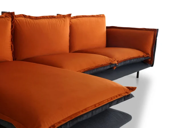 Диван Barcelona серый, оранжевый — изображение 5