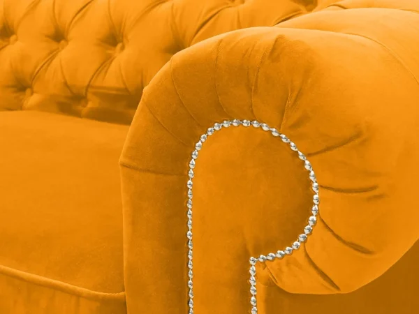 Диван Chesterfield желтый — изображение 4