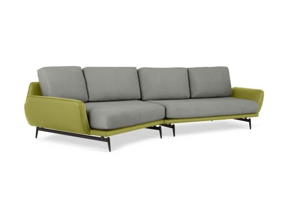 Диван Ispani угловой левый зеленый, серый — изображение 2