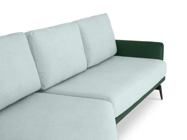 Диван Ispani угловой левый серый, зеленый — изображение 4