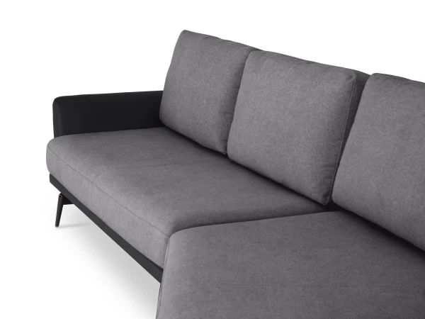 Диван Ispani угловой правый серый, черный — изображение 4