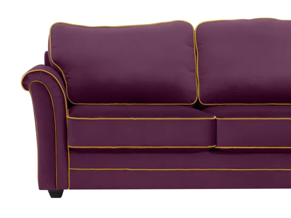 Диван трехместный Sydney черный, фиолетовый — изображение 4