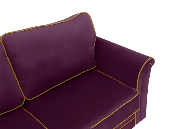 Диван трехместный Sydney черный, фиолетовый — изображение 5