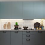 Кухонный гарнитур «Равенна Сити» 180см 60x40, Сумеречный голубой/Антрацит — изображение 5