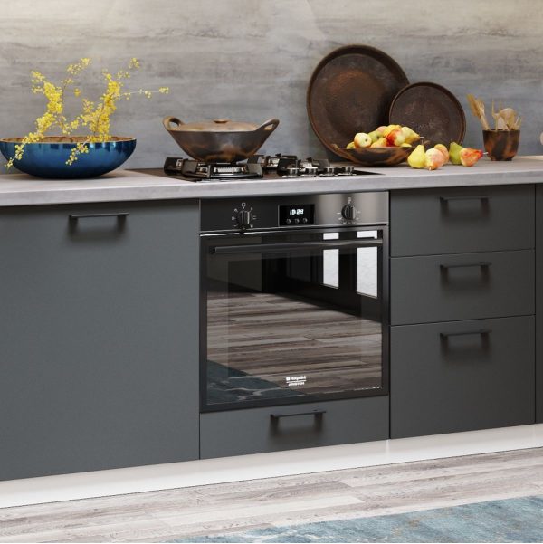 Кухонный гарнитур «Равенна Сити» 120см, Сумеречный голубой/Антрацит — изображение 4