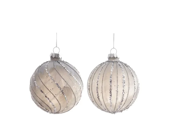 Елочное украшение Шар серебристый — изображение 2