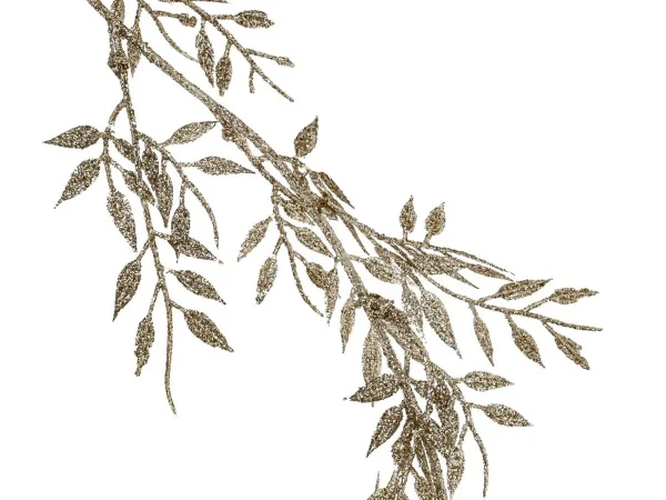 Гирлянда декоративная Листики золотистый — изображение 2