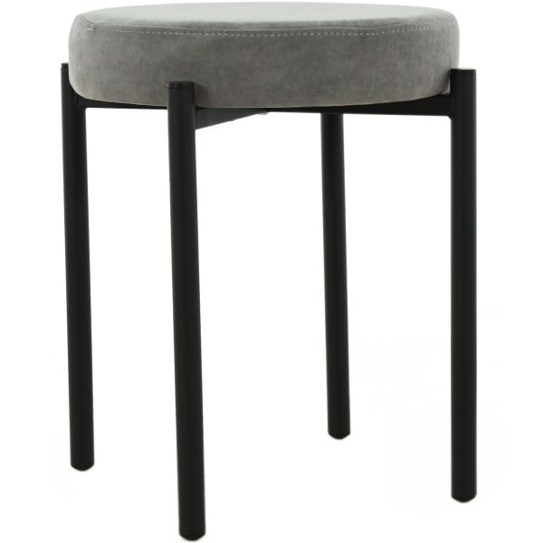 Табурет «Кампо», велюр Вивальди 07, каркас черный — изображение 2