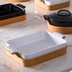 Кассероль на подставке Beige/ white DH301-WHI(DH301-043) — изображение 3