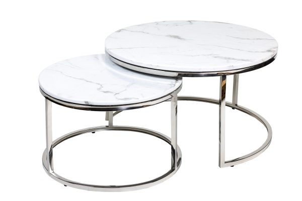 Кофейный столик Silvy Marble (набор из 2-х штук) 3 0.43x0.8x0.8м