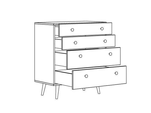 Комод Rili белый — изображение 3