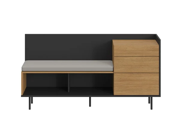 Комод со скамьей слева Look черный, робиния брэнсон — изображение 2