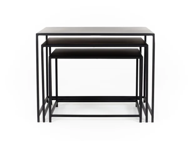 Комплект из 3-х журнальных столов Kondo черный — изображение 3