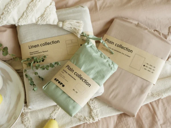 Комплект постельного белья Linen Collection мятный — изображение 3