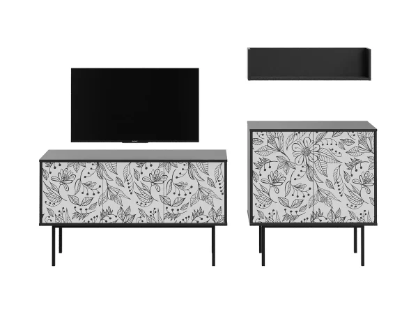 Композиция Boho Color 1 с принтом, черный — изображение 2