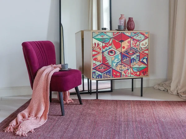 Композиция Boho Color 4 дуб корбридж, с принтом — изображение 5