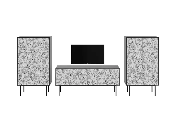 Композиция Boho Color 5 черный, с принтом — изображение 2