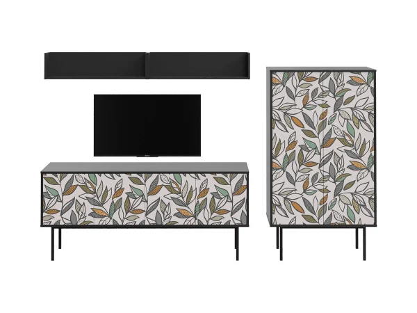 Композиция Boho Color 6 с принтом, черный — изображение 2