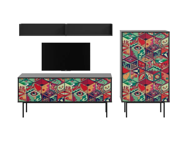 Композиция Boho Color 6 черный, с принтом — изображение 2