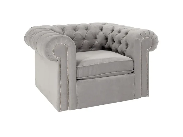 Кресло Chesterfield светло-серый — изображение 2