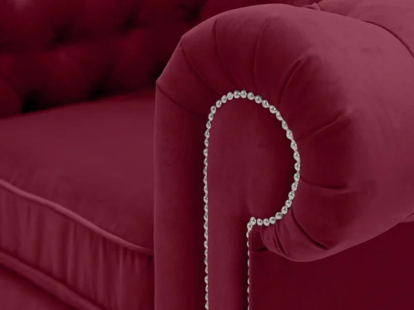 Кресло Chesterfield бордовый — изображение 3