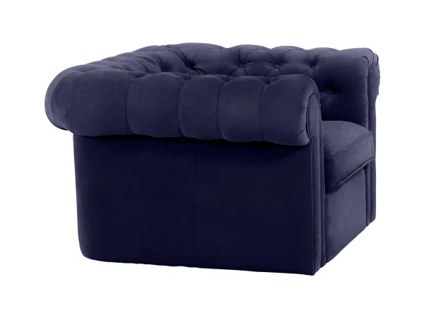 Кресло Chesterfield синий, белый — изображение 5