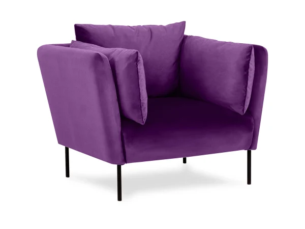 Кресло Copenhagen черный, фиолетовый — изображение 2