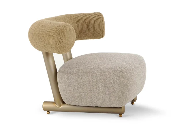 Кресло Pipe коричневый, бежевый — изображение 3