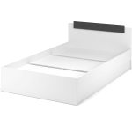 Кровать «Чикаго» 120 настил ЛДСП, Антрацит/Белый — изображение 2