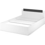 Кровать «Чикаго» 140 настил ЛДСП, Антрацит/Белый — изображение 2