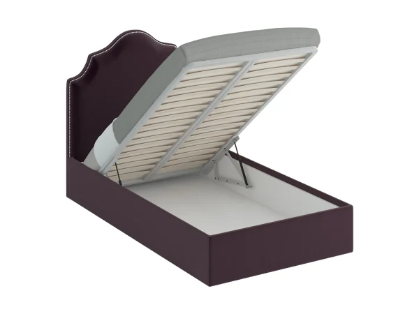 Кровать Princess с емкостью для хранения и подъемным механизмом черный, фиолетовый — изображение 2