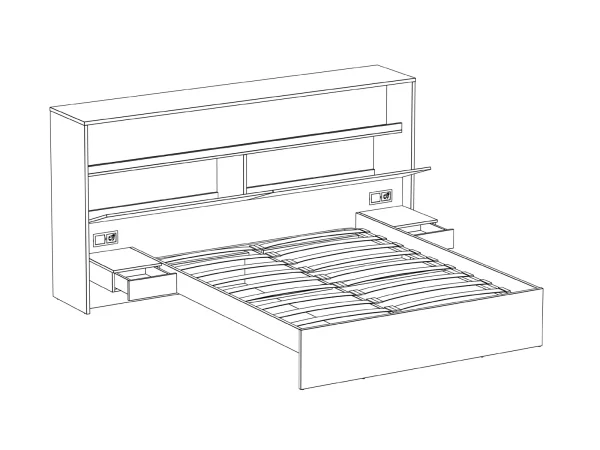 Кроватный блок Intra дуб корбридж — изображение 3