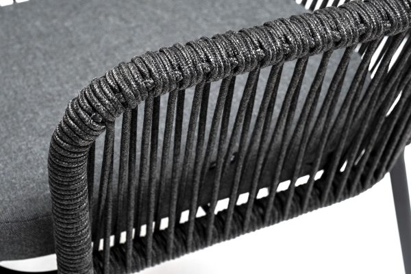 "Лион" обеденная группа на 4 персоны со стульями "Лион" темно-серый, круглый стол "серый гранит" — изображение 4