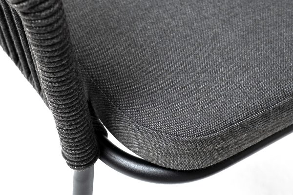 "Лион" обеденная группа на 4 персоны со стульями "Лион" темно-серый, круглый стол "серый гранит" — изображение 5