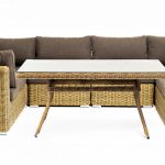 "Лунго" обеденная группа угловая из искусственного ротанга