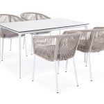 "Малага" обеденная группа на 4 персоны со стульями "Марсель"