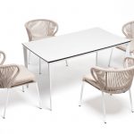 "Малага" обеденная группа на 4 персоны со стульями "Милан"