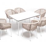 "Малага" обеденная группа на 6 персон со стульями "Марсель"